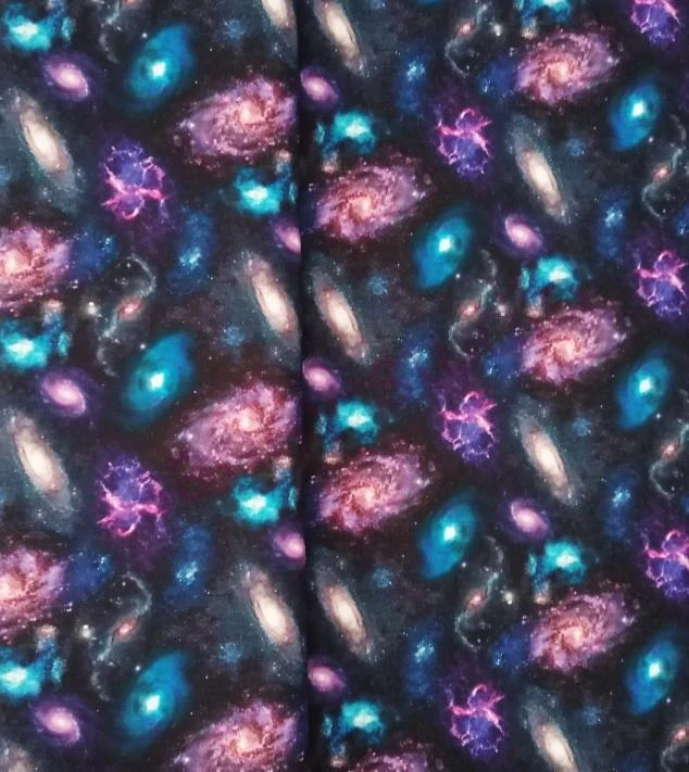 Bavlněné plátno - barevná galaxie