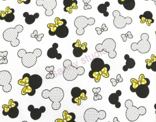 Bavlněné plátno dětské MINNIE žlutá, š.160cm