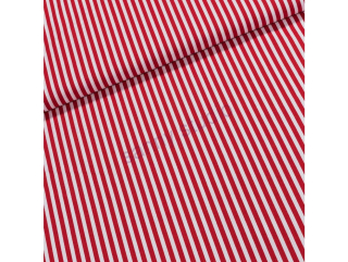 Bavlněné plátno Jolana JO003/01 červený a bílý proužek 5mm, š.150cm