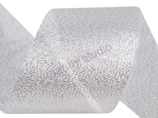 Stuha řezaná s lurexem šíře 50 mm